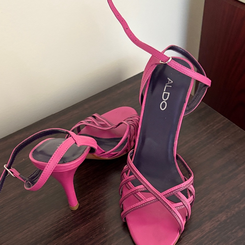 Aldo Fuchsia Strappy Heels